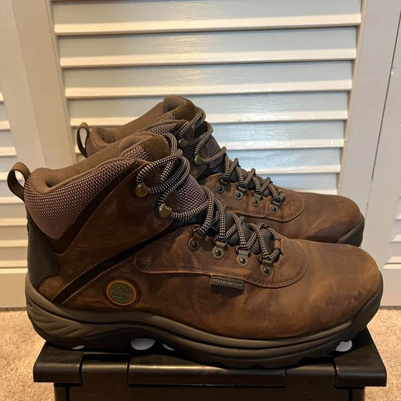 Timberland Men\'s White Ledge Mid Waterproof Ankle Boot, Dk Brown, Leather Hiker main image 5